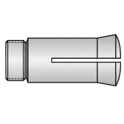 6R Emergency Collet with 1/4" pilot hole
