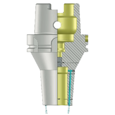 HSK-A 100 SFH25 115 HD Heavy Duty Shrink Fit Holder With Face Coolant Channel (FCC) 4.5 ° Balanced to 2.5G 25,000 RPM (DIN 69893 -1)