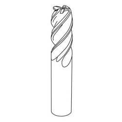 Flat Endmills with Corner radius for stainless steel