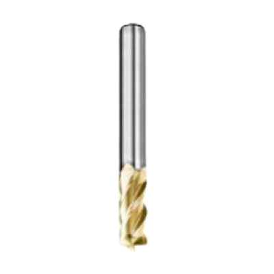 D3/8" x 1FL x 2-1/2"OAL x 3/8"SHK 4flute Endmill (inches) with corner radius for 45 HRC components 4flute Endmill (inches) with corner radius for 45 HRC components