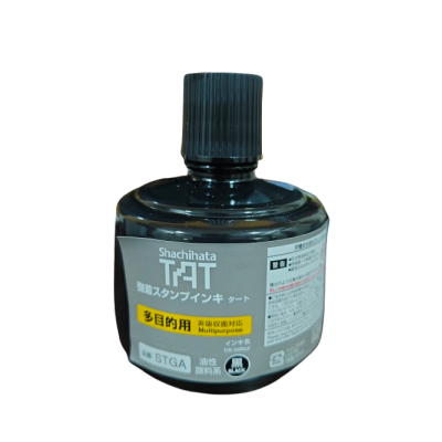 Shachihata TAT Permanent Black Ink STGA-3 (Previously STG-3), 330 ml, for Industrial Use, Long-Lasting 50+ Years